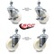Service Caster 4 Inch Nylon Wheel Swivel 12mm Threaded Stem Caster Brakes SCC, 2PK SCC-TS20S414-NYS-M1215-2-TLB-2 - alternate 1